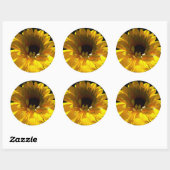 Serene Zonnebloem Ronde Sticker (Vel)
