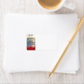 Serene zonsondergang boven de oceaan Gelukkige Ver Etiket (Insitu)