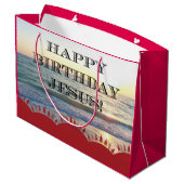 Serene zonsondergang boven de oceaan Gelukkige Ver Large Cadeautasje (Achterkant Gekanteld)