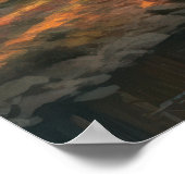 Serene zonsondergang in Herfst Japans Bos Fine Art Poster (Hoek)