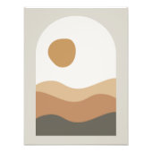 Serene zonsondergang over de bergen foto afdruk (Voorkant)