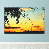 Serene Zonsondergang over het Platteland Canvas Afdruk (Insitu (Houten vloer))