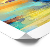 Serene Zonsondergang Zeilboot Kunst Poster (Hoek)