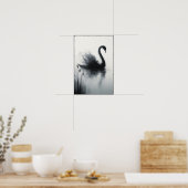 Serene zwaan in stille wateren poster (Keuken)