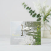 Serene Zwaan & Libelle Condoleance Kaart (Staand voorkant)