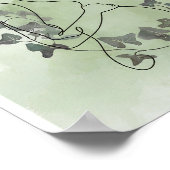 Serene zwangerschapsilhouette met klimop saliegroe poster (Hoek)