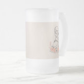 Serene zwangerschapslijn kunst matglas bierpul (Voorkant rechts)