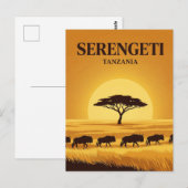 Serengeti, Arusha, Mara Briefkaart (Voorkant / Achterkant)