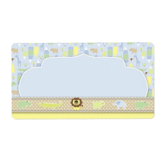 Serengeti Baby Naam Tag Etiket (Voorkant)