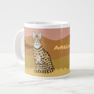 Serengeti Cat Breed African Savannah gepersonalise Grote Koffiekop