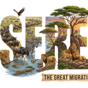 Serengeti Ecosysteem Natuur Overleving Typografie Magische Mok