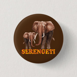 Serengeti Elephant Ronde Button 3,2 Cm