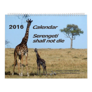 Serengeti mag geen kalender van twee bladzijden st