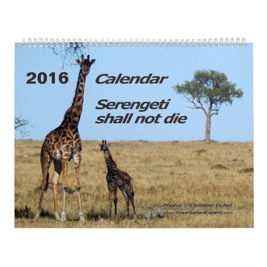 Serengeti mag geen kalender van twee bladzijden st (Hoes)