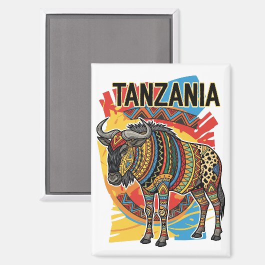 Serengeti Nationaal Park Tanzania Briefkaart Magneet (Voorkant / Achterkant)