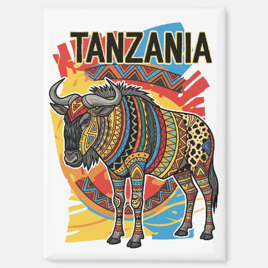 Serengeti Nationaal Park Tanzania Briefkaart Magneet (Voorkant)