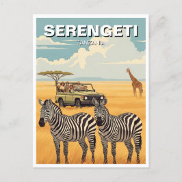 Serengeti National Park Tanzania Zebras Briefkaart