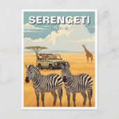 Serengeti National Park Tanzania Zebras Briefkaart (Voorkant)