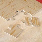 Serengeti National Park Zebra Travel Art Vintage Legpuzzel (Zijkant)