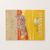 Serengeti National Park Zebra Travel Art Vintage Legpuzzel (Horizontaal)