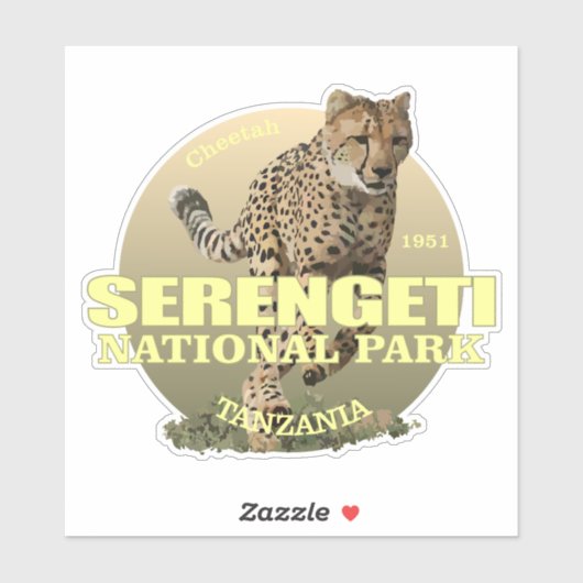Serengeti NP (Cheetah) WT Sticker (Vel)