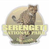 Serengeti NP (Cheetah) WT Sticker (Voorkant)
