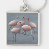 Serengeti Pink Flamingos | safari in het wild Sleutelhanger (Voorkant)