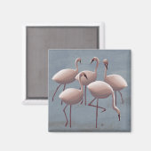 Serengeti Pink Flamingos | Safari Wildlife Koelkas Magneet (Voorkant / Achterkant)