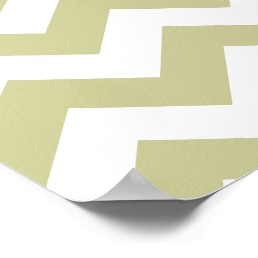 Serengeti Safari Chevron met aangepaste tekst Poster (Hoek)