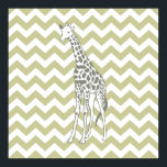 Serengeti Safari Chevron met Pop Art Giraffe Poster<br><div class="desc">Mod Chevron patroon in het Safari Moods kleurenpalet van Emporio Moffa,  met pop-art giraffe aan één zijde.</div>