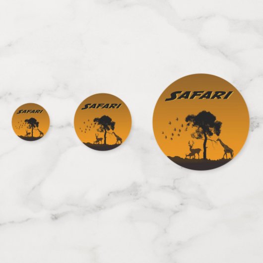 Serengeti Safari Confetti (Achterkanten)