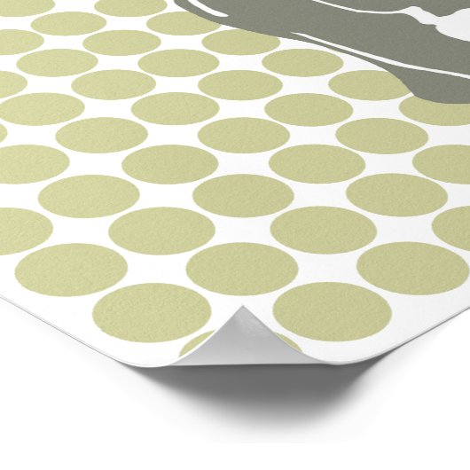 Serengeti Safari Dot met Pop Art Elephant Poster (Hoek)