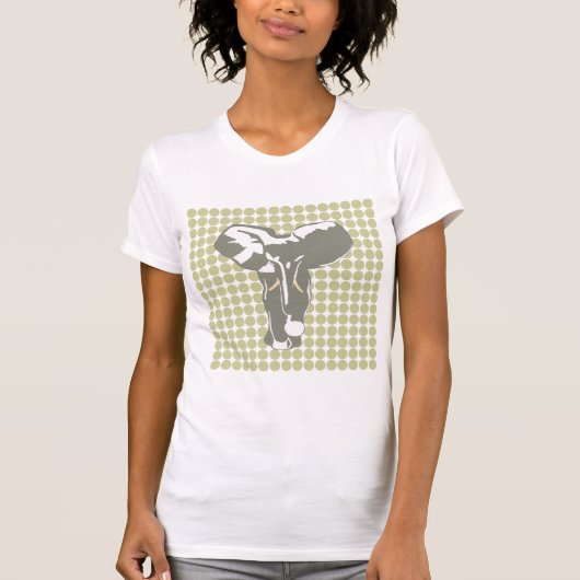 Serengeti Safari Dot met Pop Art Elephant T-shirt (Voorkant)