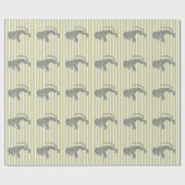 Serengeti Safari Stripe met Leopard Cadeaupapier (Vlak)