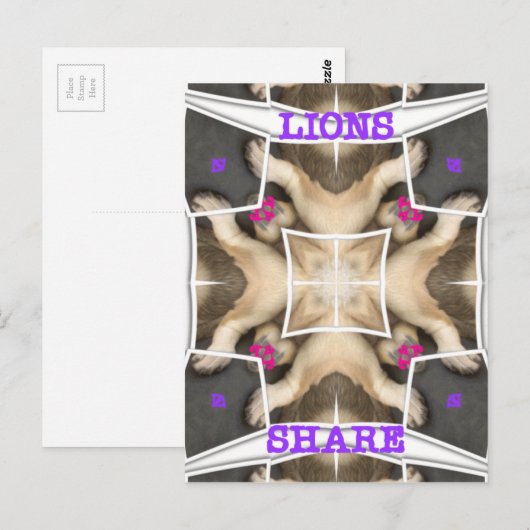 Serengeti Splendor: Levendige Dierlijke Verberg Ar Briefkaart (Voorkant / Achterkant)