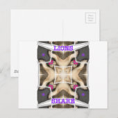 Serengeti Splendor: Levendige Dierlijke Verberg Ar Briefkaart (Voorkant / Achterkant)