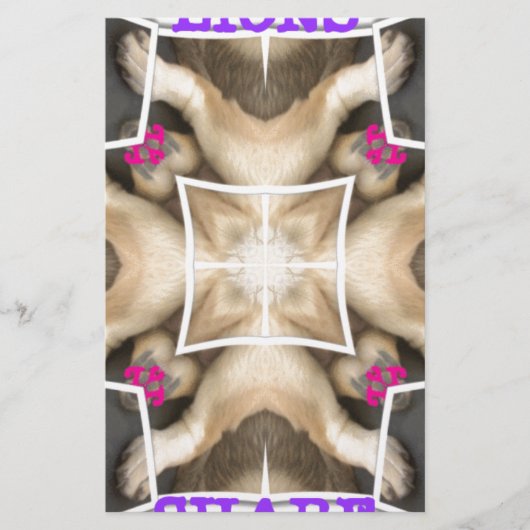 Serengeti Splendor: Levendige Dierlijke Verberg Ar Briefpapier (Voorkant)