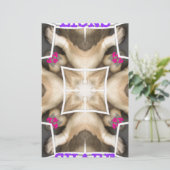 Serengeti Splendor: Levendige Dierlijke Verberg Ar Briefpapier (Staand voorkant)