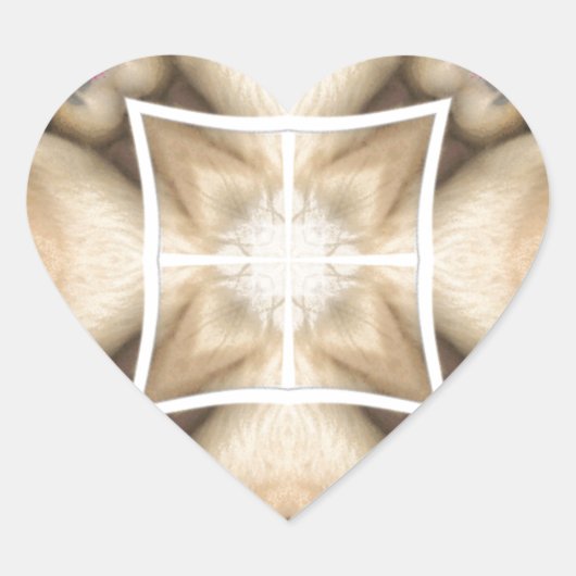 Serengeti Splendor: Levendige Dierlijke Verberg Ar Hart Sticker (Voorkant)