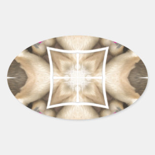 Serengeti Splendor: Levendige Dierlijke Verberg Ar Ovale Sticker