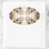 Serengeti Splendor: Levendige Dierlijke Verberg Ar Ovale Sticker (Tas)