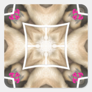 Serengeti Splendor: Levendige Dierlijke Verberg Ar Vierkante Sticker