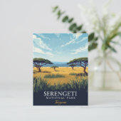 Serengeti Tanzania Safari Briefkaart (Staand voorkant)