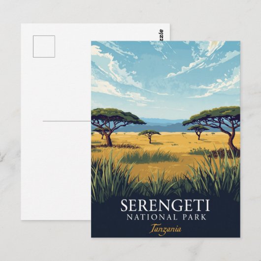Serengeti Tanzania Safari Briefkaart (Voorkant / Achterkant)