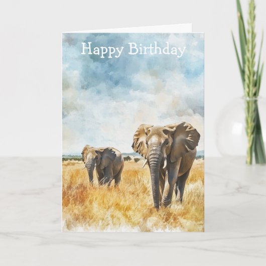 Serengetti Elephants Kaart (Voorkant)