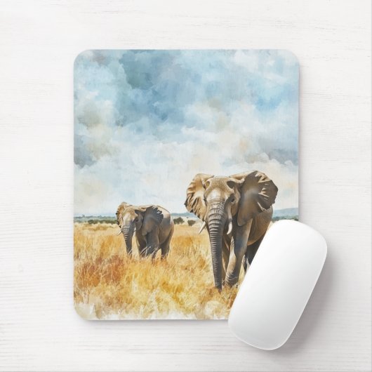 Serengetti Elephants Muismat (Met muis)