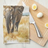 Serengetti Elephants Theedoek (Quarter Fold)