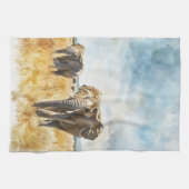 Serengetti Elephants Theedoek (Horizontaal)