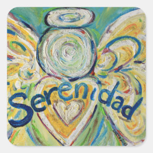 Serenidad Angel Inspirerend Word Decal Stickers