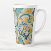 Serenidad Angel Word Art Custom Latte Mok Cup (Rechts)
